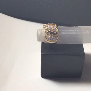 Beautiful gold and diamond band ring